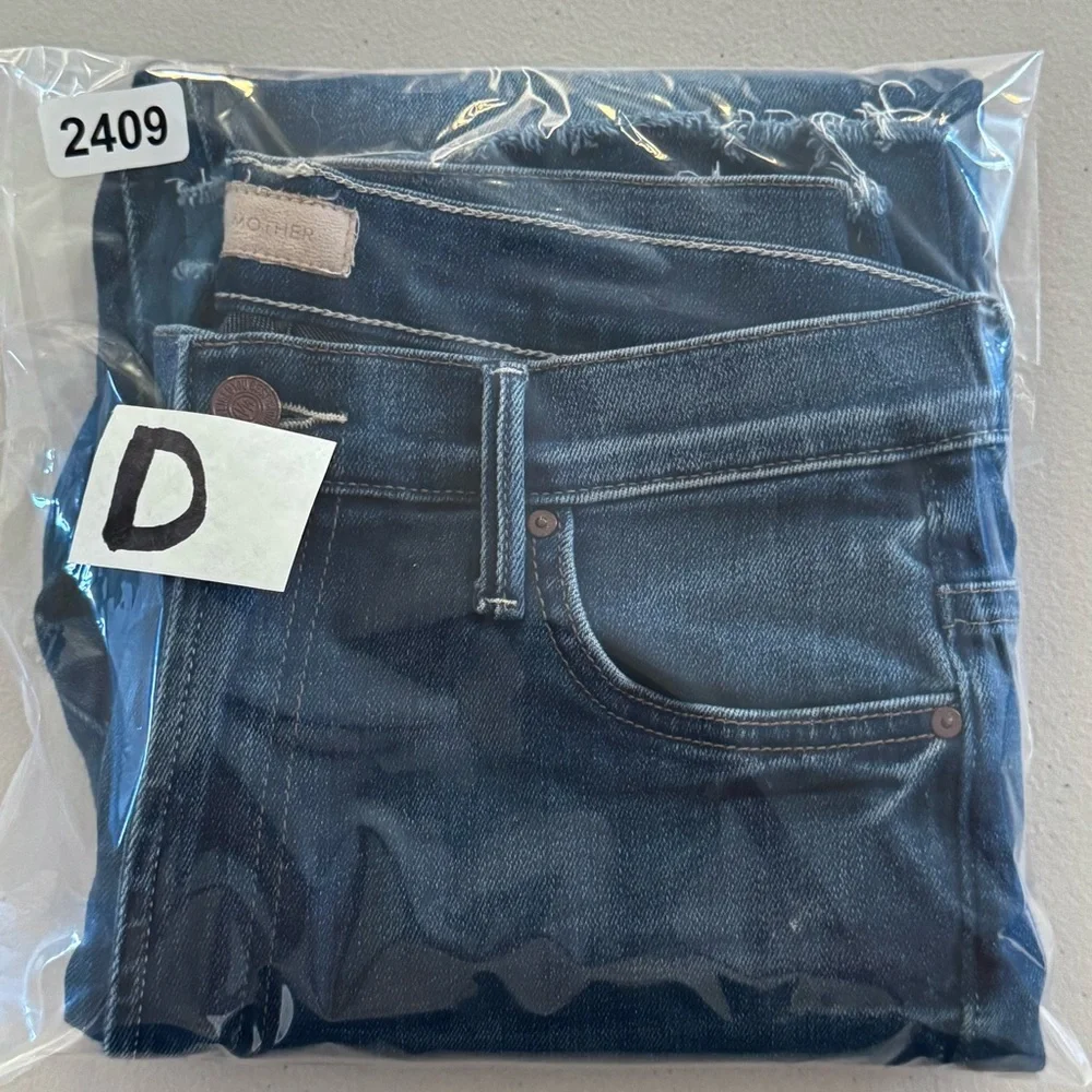 MOTHER The Insider Crop Step Fray Jeans Sweet & Sassy Wash Size 29 - Picture 10 of 11